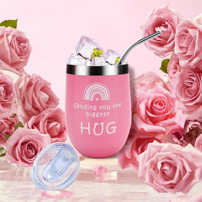 Birthday Gifts for Women - Self Care Gifts, Get Well Soon Gifts for Women, Unique Relaxing Spa Gifts Basket with Flannel Blanket, Tumbler, Socks, Soap & Candle, for Grandma Sister Mom, Wife, Her