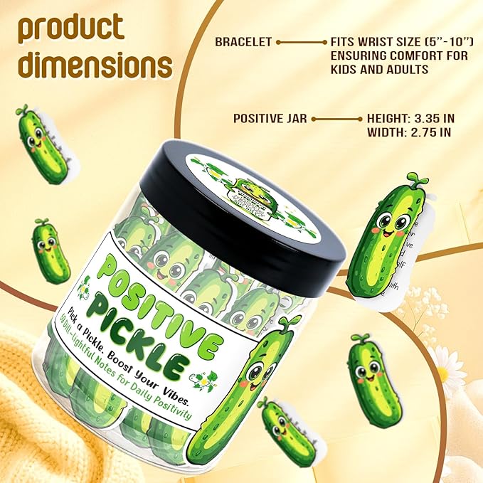 Emotional Support Pickle - 60 Positive Pickle Affirmation Cards for Women, Mom - Inspirational Gifts for Womens, Best Friend - Unique Birthday Gift for Women, Teen Girl Gifts Trendy Stuff