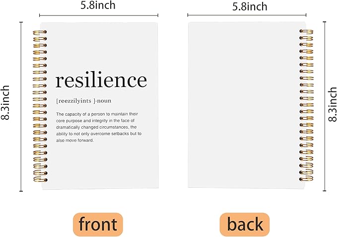 Inspirational Notebook,Inspirational Journal,Inspirational Journal for Women Men Writing,Resilience Spiral Notebook 8.3×5.5 Inch