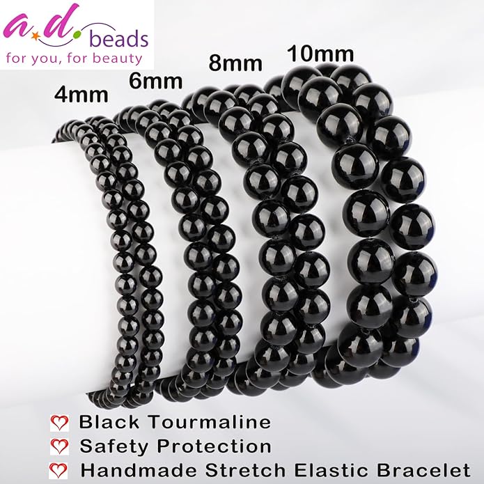 AD Beads 4mm6mm8mm10mm Handmade Bracelet - Natural Gemstone for Peace and Tranquility - Meditation, Yoga, Healing and Energy Gift for Unisex