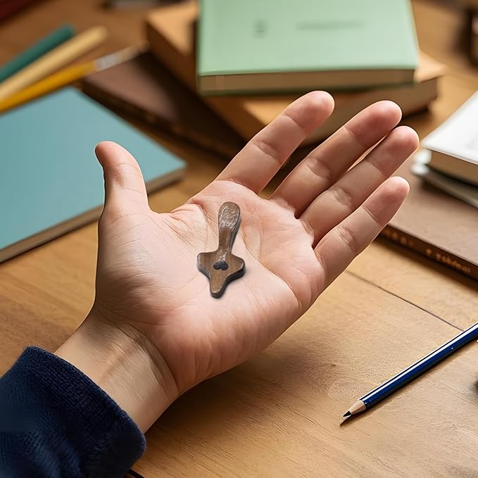 Atlodas Cross My Heart, Encouragement Gift, Relieve Anxiety Comfort for Clutching, Clinging and Praying, Pocket Olive Wood Cross Religious Gift for Children and Adults (A, 10Pcs)