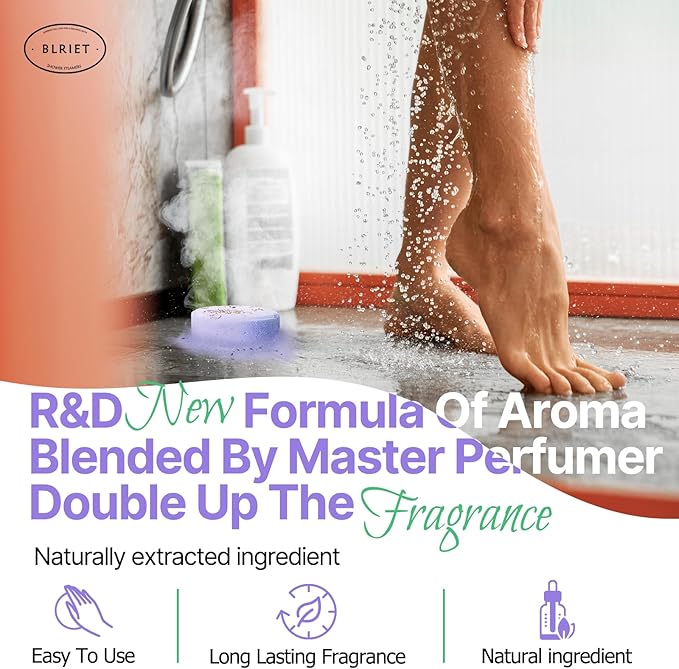 Shower Steamers Aromatherapy BLRIET 8 Pack Gifts for Women, Birthday Christmas White Elephant Gifts Stocking Stuffers for Adults Her Mom Him Home Spa Gym Natural Essential Oil Self Care Relaxation