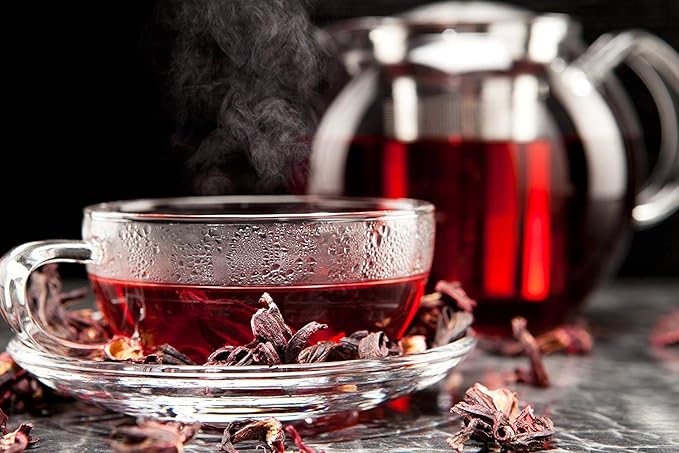 Hibiscus Tea 1LB (16Oz) 100% CERTIFIED Organic Hibiscus Flowers Herbal Tea (WHOLE PETALS), Caffeine Free in 1 lbs. Bulk Resealable BPA-free Bags from U.S. Wellness