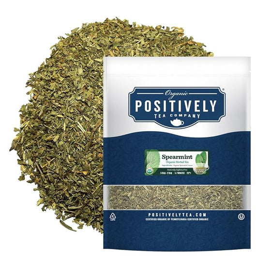 Organic Positively Tea Company, Spearmint Leaf Herbal Tea, Loose Leaf, 16 Ounce