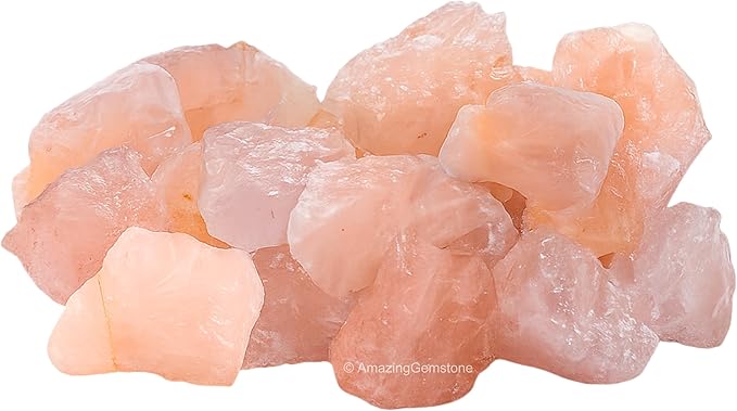 Amazing Gemstone 2 Pieces Star Rose Quartz Raw Crystals and Healing Stones, Natural Rocks for Tumbling and DIY Raw Stones and Crystals