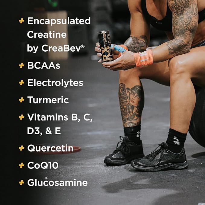 LIFEAID FITAID RX Recovery Blend Plus Creatine, Contains BCAAs, Glucosamine, Turmeric, B-Complex, Electrolytes, 12 Fl Oz (Pack of 12)