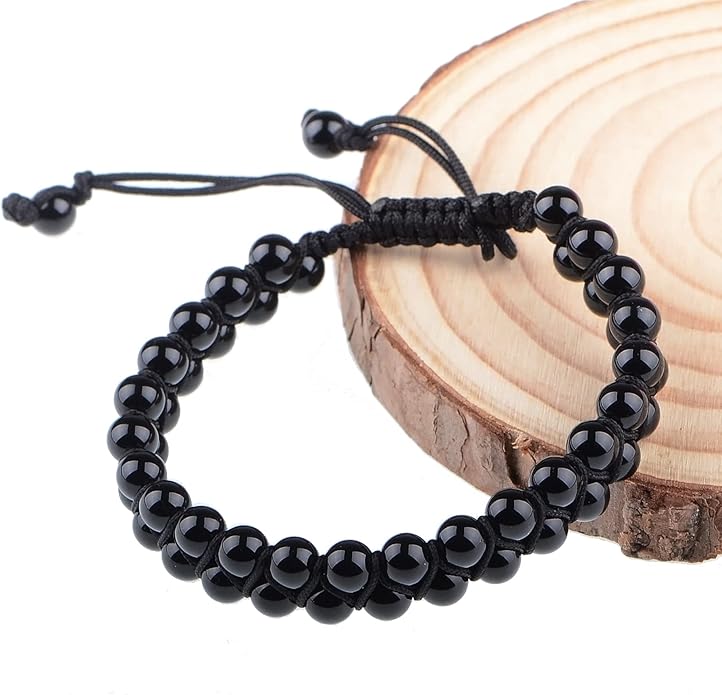 MASSIVE BEADS Double Layer Natural Chakra Healing Power Crystals Macrame Bracelet Yoga Stone Beads Gemstone Meditation Relax Anxiety Bangle for Unisex Women Men