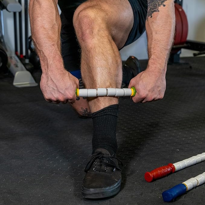 Massage Stick 14" Flexible Handheld Spindle Massage Roller - Full Body Muscle Recovery & Myofascial Release (Small - 14" Massage Stick)