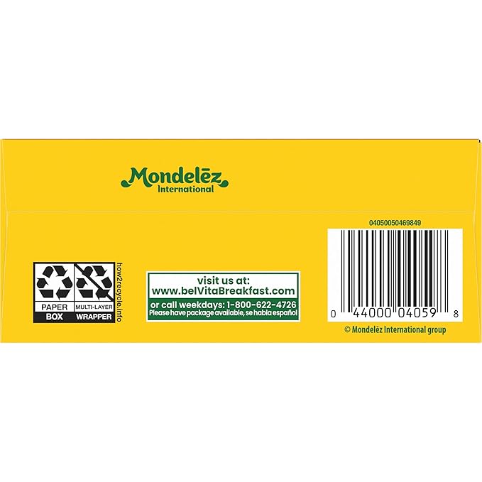 belVita Breakfast Bars Biscuits, Cranberry Orange, 30 Total Packs, 6 Boxes (4 Biscuits Per Pack)