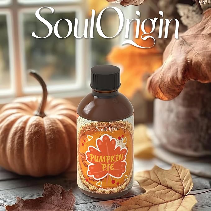 Pumpkin Pie Essential Oil 120ml (4 Fl Oz), Cozy Fall Fragrance Oils for Aromatherapy Essential Oil Diffuser, Natural Autumn Scented Oils for Candle Making, Gifts for Women