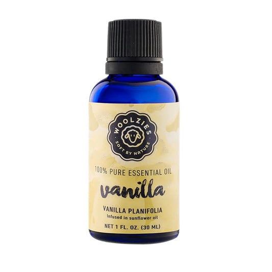 Woolzies Vanilla Essential Oil - Aromatherapy Oil for Diffuser, Home & Topical Use | 100% Pure Natural Blend of Vanilla Oil | Therapeutic Grade, Massage Oil | 1oz