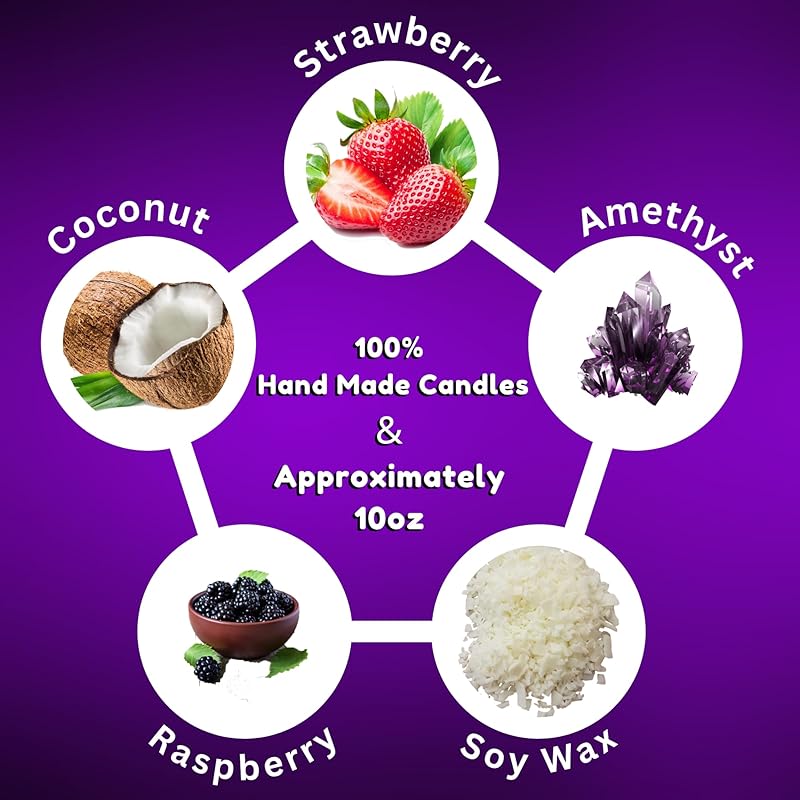 333 Angel Number Candle, 10oz, Crystal candle, 100% Soy Wax & Phthalate-Free Fragrance candles, Gifts candles for women, Angel Number Gift, Healing Candle, Spiritual Candle