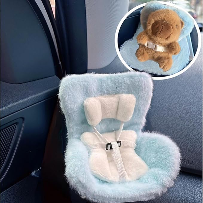 Car Air Freshener Clip,Toy doll seat style car aromatherapy(Blue),The solid fragrance is easy to replace, and the aroma effect can last 30 days.Safety seats suitable for Labubu