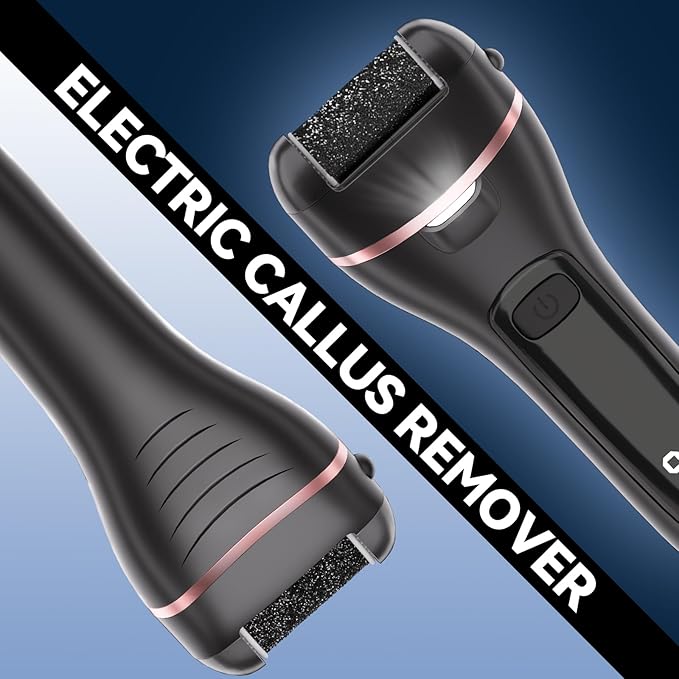 Electric Callus Remover for Feet with 6 Roller Heads 2 Speed Rechargeable Waterproof Foot File Pedicure Kit Foot Spa Products