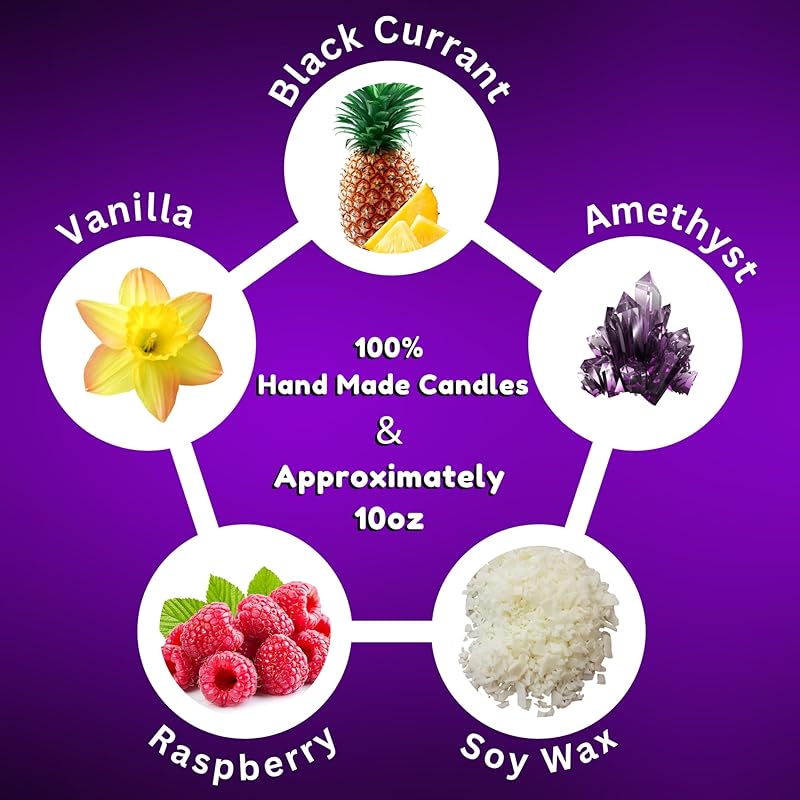 999 Angel Number Candle, 10oz, Crystal candle, 100% Soy Wax & Phthalate-Free Fragrance candles, Gifts candles for women, Angel Number Gift, Healing Candle