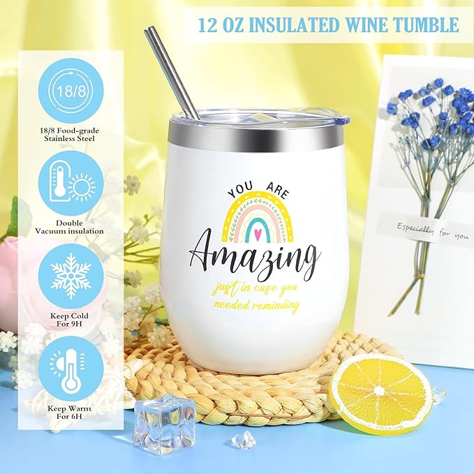 Birthday Gifts for Women, Ocean Scented Relaxing Spa Gift Baskets for Women Mom Her Wife Sister Friends Coworker Employee, Self Care Bath and Body Gift Set for Mother's Day Birthday Inspirational Gift