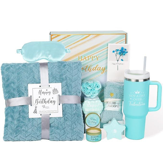 Birthday Gifts for Women Friendship, Birthday Gift Basket for Women Mom Sister Best Friend Her Wife Girlfriend Daughter Aunt Coworker Boss, Unique Bath Sets Self Care Relaxing Spa Gift Baskets