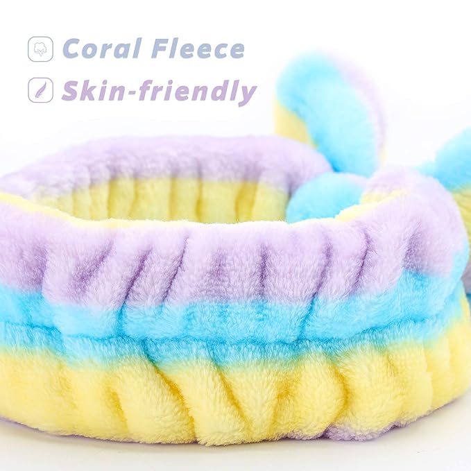 3 otters 12Pack Spa Headband for Women, Makeup Headband for Washing Face, Soft Microfiber Skincare Headbands for Girls Teens, Facial Spa Shower, Christmas Gifts