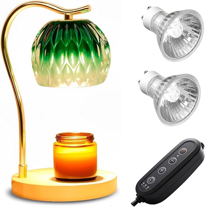 GEEZO Fragrance Candle Warmer Lamp，Electric Candle Warmer with Timer & Dimmer，Mom Christmas Birthday Gifts for Women, House Warming Gifts New Home Bedroom Decor