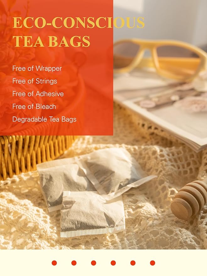 GLDNT Organic Lapsang Souchong Tea Bags, Organic Smoked Black Tea, Caffeinated, Full-Bodied Taste, Hot & Iced Tea, 100 Count