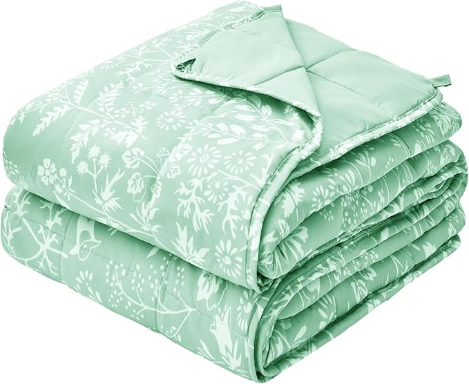 25 lbs weighted blanket Queen Size for Adults (60”x 80”, Cerulean) Cooling Heavy Blanket for Sleeping Perfect for 240-260 lbs, Winter Thick Breathable Blanket with Premium Glass Bead, Machine Washable