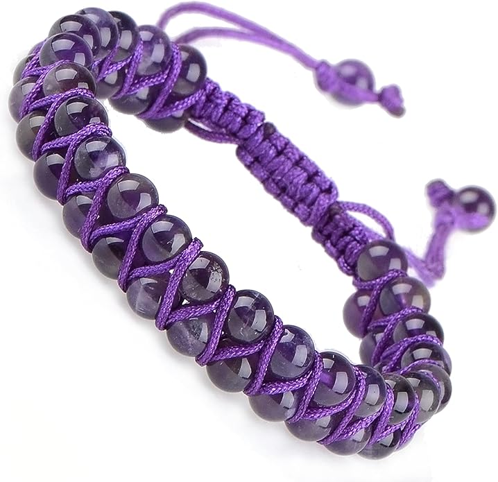 MASSIVE BEADS Double Layer Natural Chakra Healing Power Crystals Macrame Bracelet Yoga Stone Beads Gemstone Meditation Relax Anxiety Bangle for Unisex Women Men