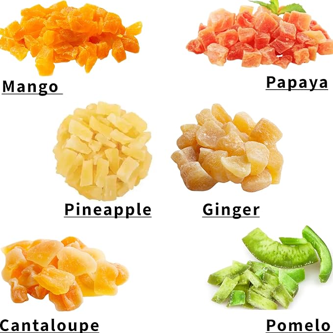 Anna and Sarah 2 Lbs Tropical Dried 6 Fruit Mix In Resealable Bag, 32 Oz