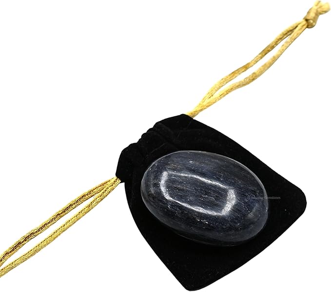 Amazing Gemstone Blue Aventurine Crystals and Healing Stones - Large Palm Stone Crystals Piedra - Crystal for Good Luck, Positive Energy, Meditation - Unique Stocking Stuffers and Gifts for Women, Men