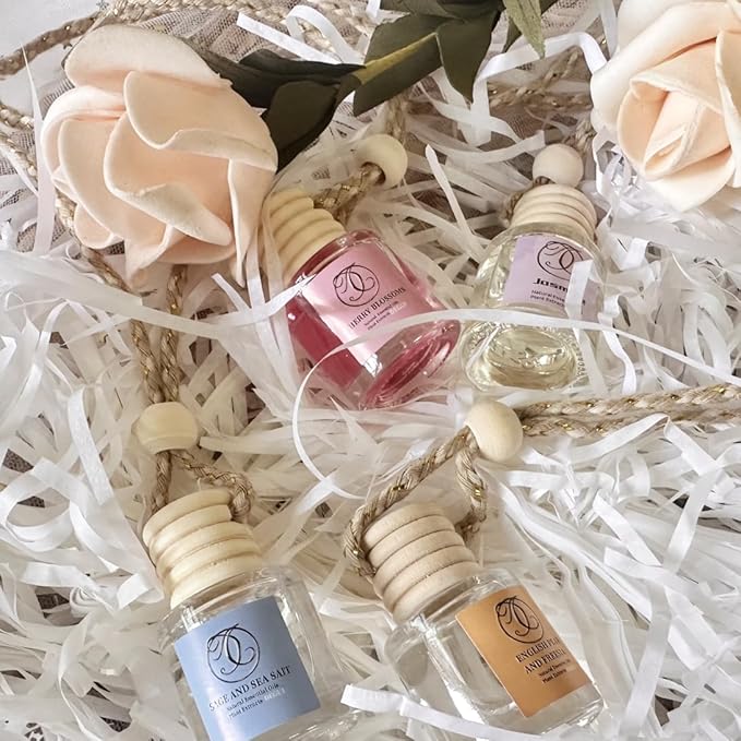 2Pack Ocean Essential Oil Scented Automotive Air Freshener Set, Car Accessories Decoration Hanging Scented Car Diffuser for Men Women