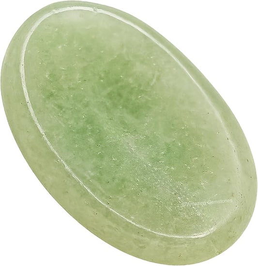 Amazing Gemstone Green Aventurine Worry Stone Crystals and Healing Stones - Worry Stones for Stress Relief Gifts - Piedra Crystal Fidget for Meditation - Unique Stocking Stuffers and Birthday Gifts
