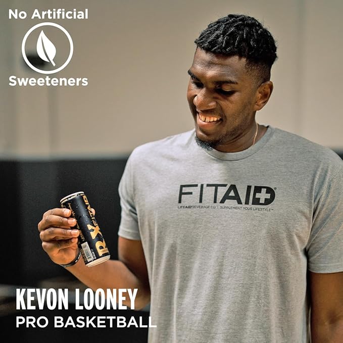 LIFEAID FITAID RX Recovery Blend Plus Creatine, BCAAs, Glucosamine, Turmeric, B-Complex, Electrolytes, 100% Clean, Paleo, Vegan and Gluten-Free, 12 Fl Oz. cans (Pack of 24)