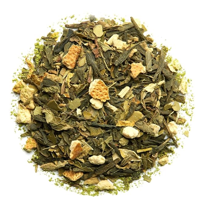 Palais des Thés - Sunrise Wake Up - Green Tea, Mate & Grapefruit - Premium Loose Leaf, Serves 20-25 Cups - 3.5oz Tin