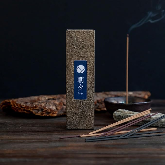 Asayu Japan Incense Sticks Assortment - 5 Natural Fragrances, 20g, 100% Made in Japan Incense Sampler Variety Pack - for Yoga, Zen Meditation & Relaxation