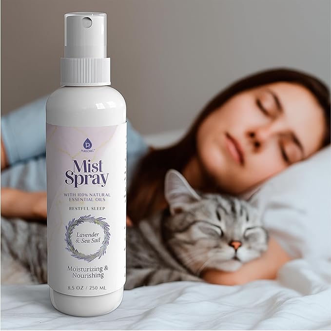 Lavender & Sea Salt Mist Body Spray – Multi-Use Aromatherapy with Essential Oils for Skin, Pillow Spray for Sleeping, Linen & Room Freshener, Hydrating Body Mist, 8.5 oz (Pack of 3)