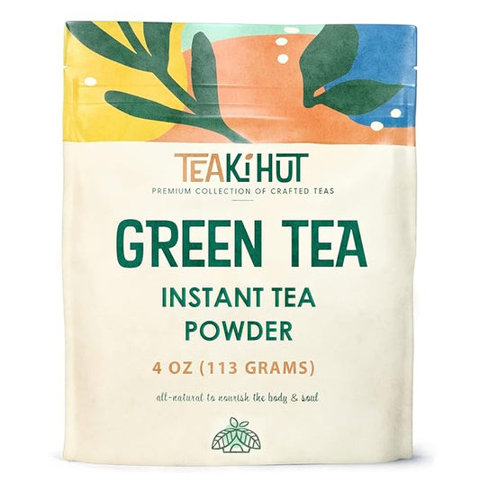Instant Green Tea Powder 4 Ounce (200 Servings) 100 Percent Pure Tea No Fillers, Additives or Artificial Ingredients of Any Kind