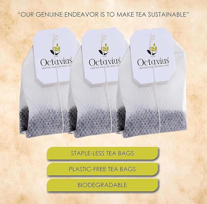 Octavius Green Tea Bags Enveloped (30 TEA BAGS, PURE GREEN TEA)