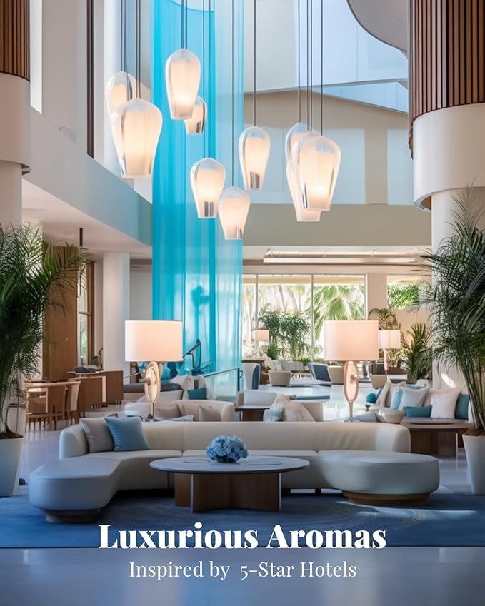 VTS Waterless Diffuser with Hotel Scent Essential Oils Set, Top 6 Aromatherapy Oil Blends for Diffusers, Home Fragrance Air Freshener