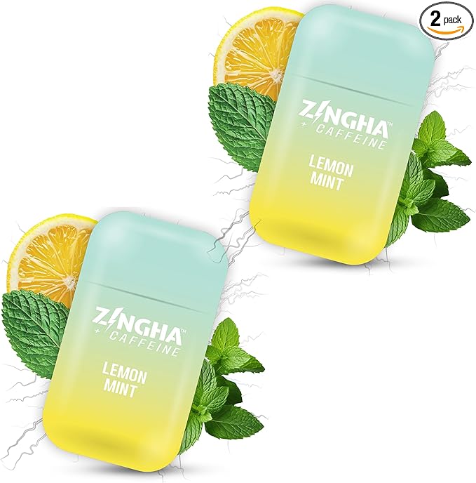 Caffeinated Aromatherapy Nasal Inhaler Stick – Natural Energy Boost with Essential Oils + Caffeine – Focus, Refresh & Breathe Easy (Lemon Mint)