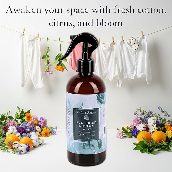 Abbey & Sullivan Linen Spray, Sun Dried Cotton, 16 oz.
