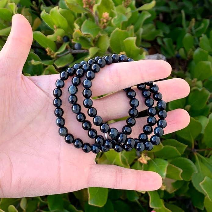 Adabele 1pc Natural Stretch Gemstone Bracelet 6mm (0.24 Inch) Bead 7" 7.5" 8 inch Healing Crystal Quartz Energy Chakra Jewelry Women Birthday Gift