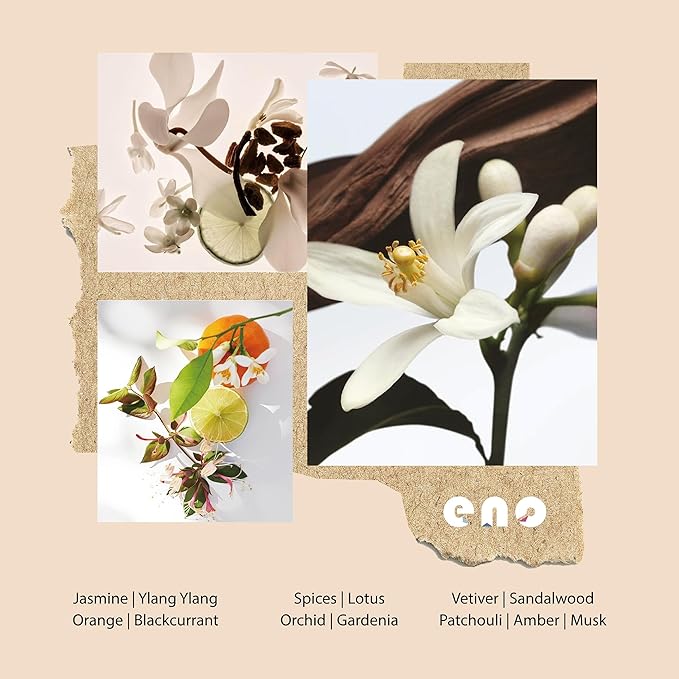 Flower Reed Diffuser Set, Essential Oils Scented Diffuser with Sticks, Home Fragrance Reed Diffuser for Bathroom Shelf Decor, 5.1oz / 150ml