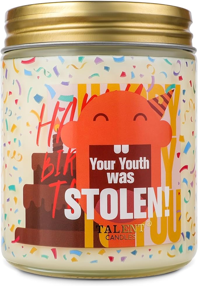 Happy Birthday Candle, Birthday Gifts for Women Girls Best Friend, Birthday Candles Gifts Ideas, Champagne Cassis & Honey Jasmine Scented Candles