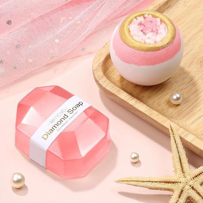 Self Care Gifts for Women Pink Birthday Gift Set Spa Gift Set 11 Unique Get Well Soon Package Thinking of You Inspirational Mothers Day Baskets for Mom Wife Friend Sister