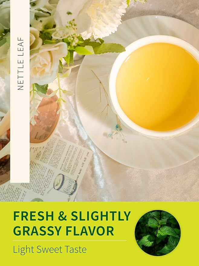 TeeLux Nettle Leaf Tea Bags, Nettle Herbal Tea, Natural Stinging Nettle Tea, Caffeine Free, Mild & Smooth taste, 100 Count