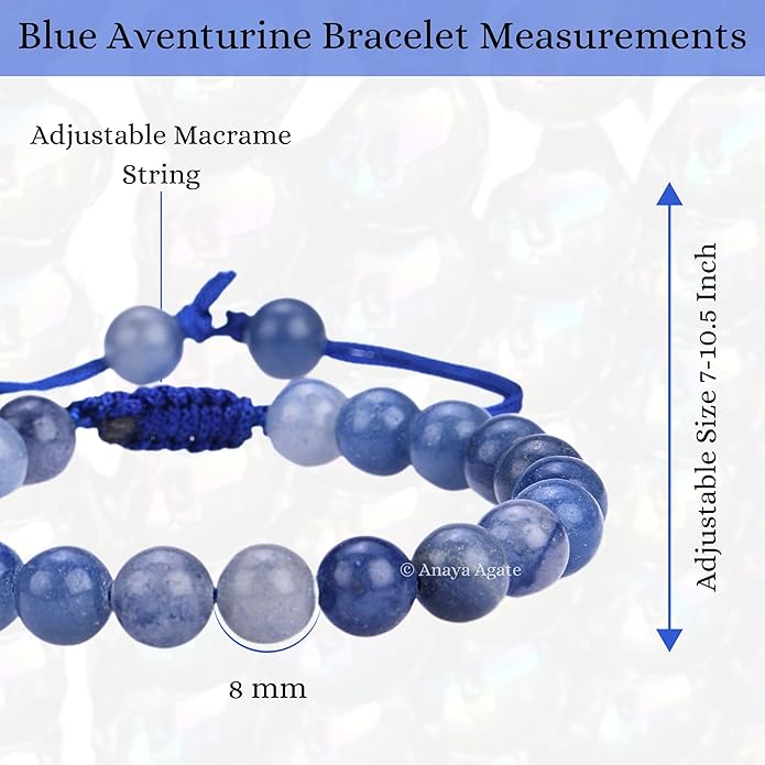 Energy Protection Crystal Handmade Adjustable Bead Bracelet Perfect for Men, Women’s Gift - Gemstone Healing Stretch Bracelet Pulsera Para Hombre Mujer Stocking Stuffer