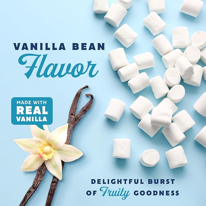 GoodMallow Mini Vegan Marshmallows - Kosher Halal Dairy & Gluten Free Healthy Mini Marshmallows - Natural Gelatin Free for Hot Chocolate, Smores, Campfire, Baking - Non-Artificial