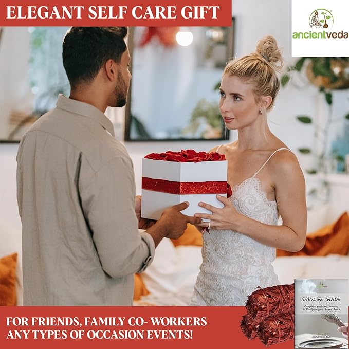 SOUL STICKS 4" Dragons Blood Sage Sticks 3 Pack with Starter Guide | Floral Organic Sage for House Cleansing and Evil Spirits Cleanse, Big Sage Smudge Sticks Bundle for Yoga Meditation Healing Rituals