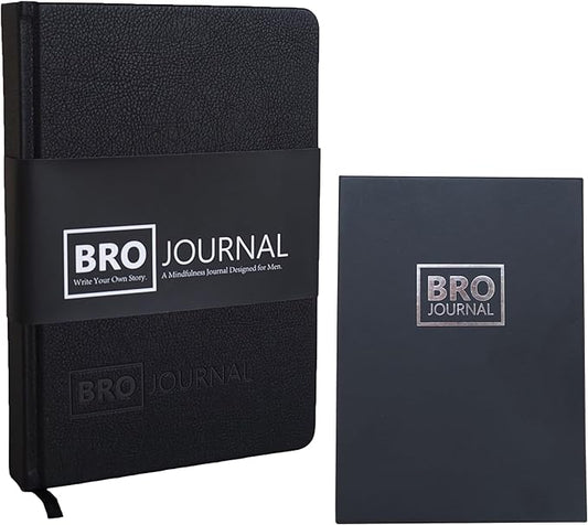 Bro Journal: 12-Week Guided Gratitude, Mindfulness, & Self-Improvement Journal for Men | Unique Daily Prompts, Activities, & Tips for Self-Care & Habit Building | A5 Size | Premium Gift Box Included