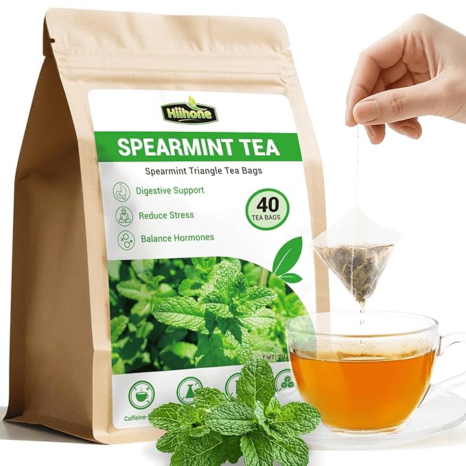 Spearmint Leaf Herbal Tea - Caffeine Free, 40 Tea Bags
