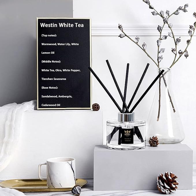 King of Scent Reed Diffuser & Oil Diffuser Sticks with Flower, Aromatherapy, Home & Kitchen Décor,Fragrance and Gifts… B0CHHBGTZQ (Westin White Tea)